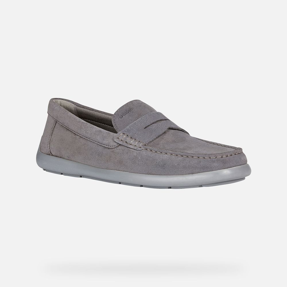 Geox Loafers Grey Devan - Geox Mens Shoes - OMANZX823